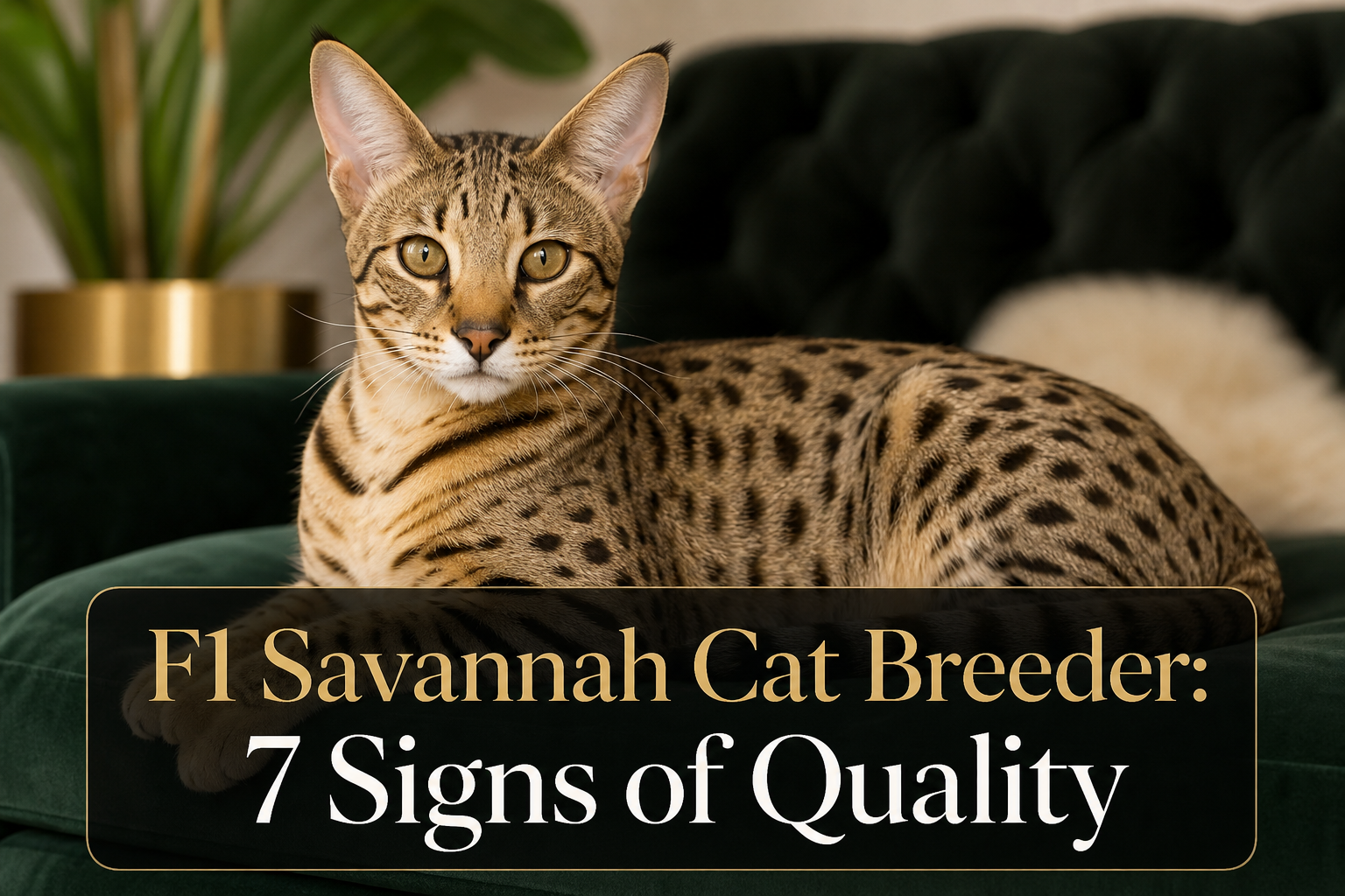F1 Savannah Cat Breeder: 7 Signs of Quality
