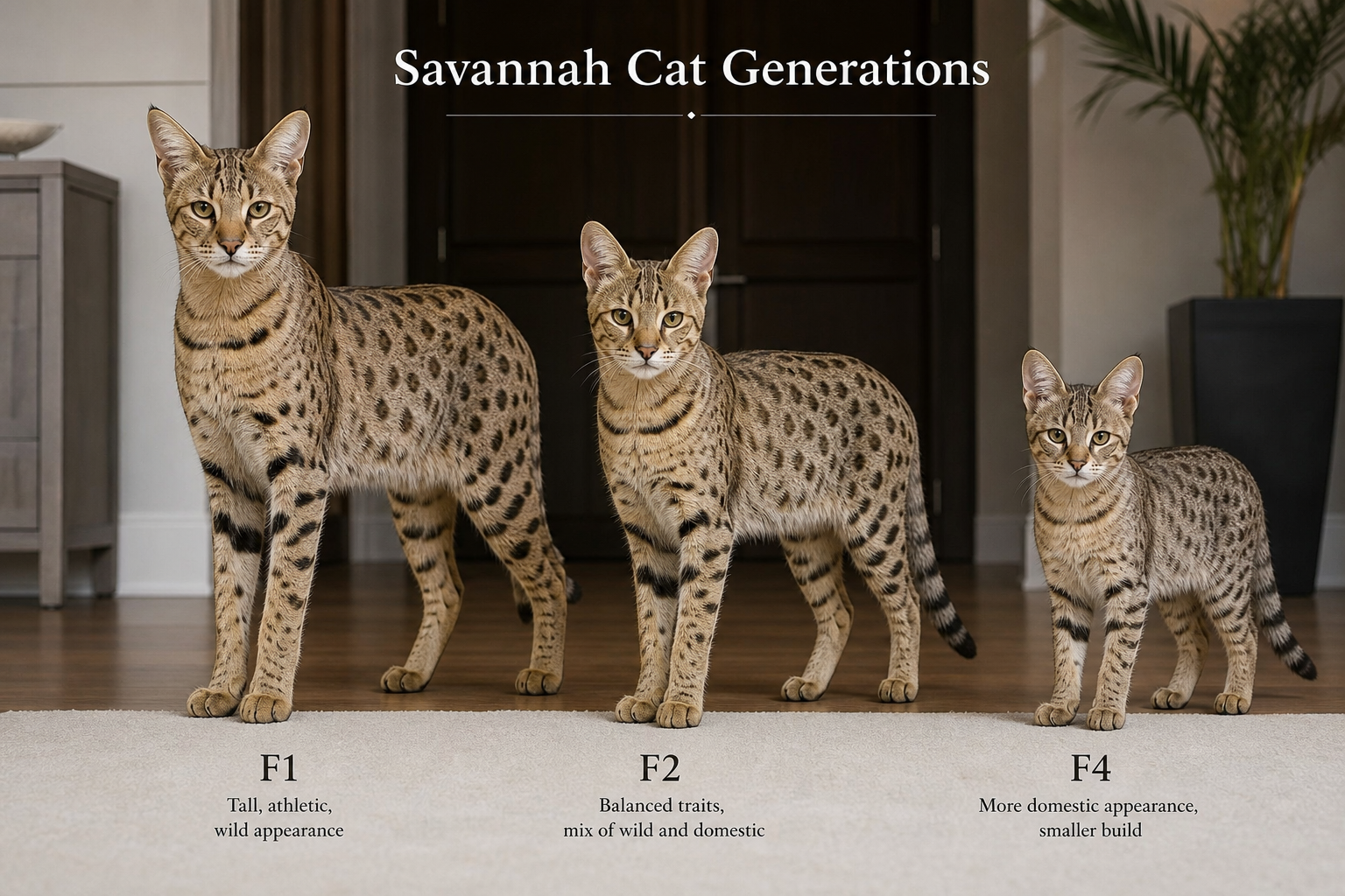 Savannah generations comparison indoors