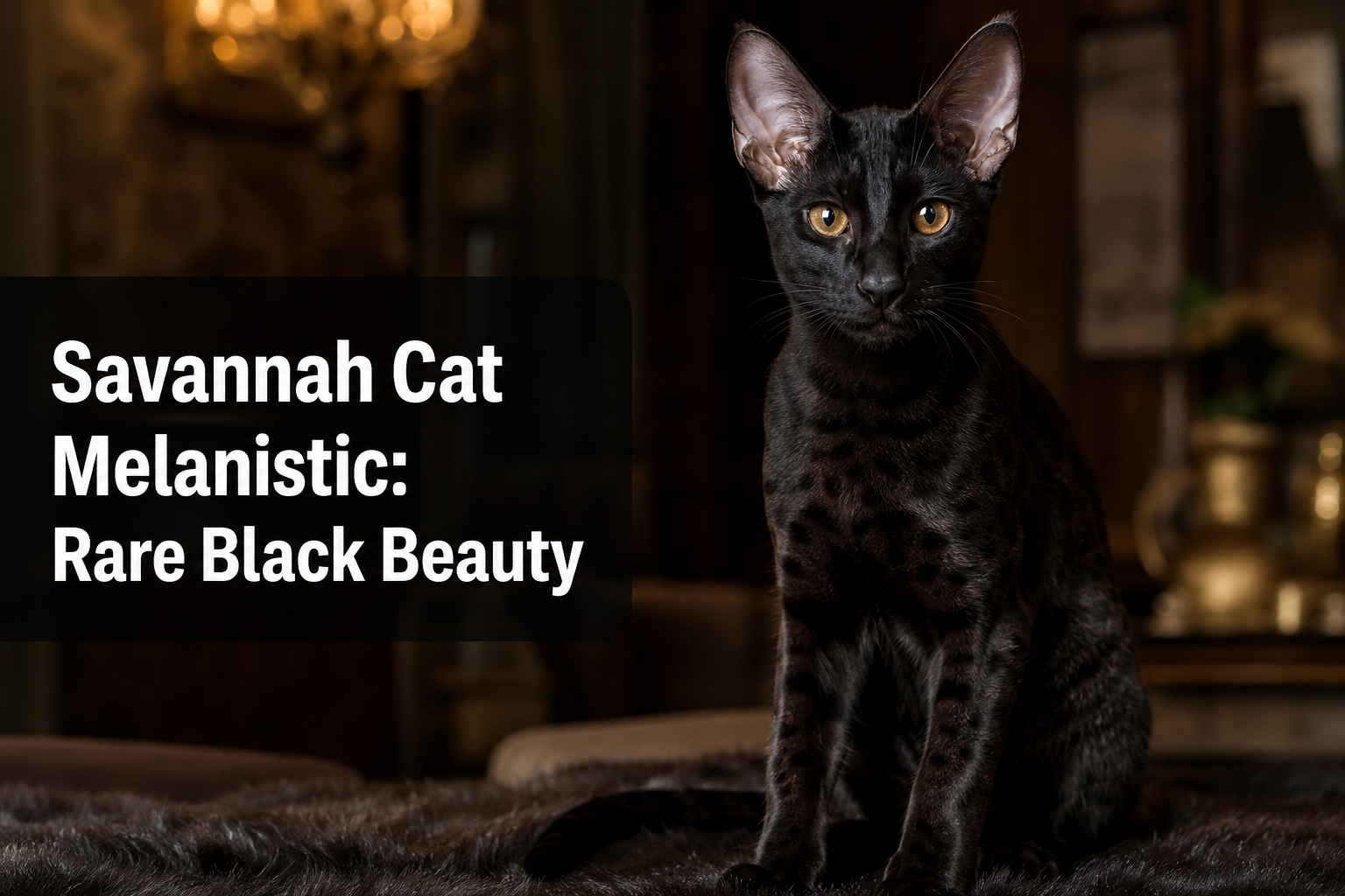 Savannah Cat Melanistic: Rare Black Beauty