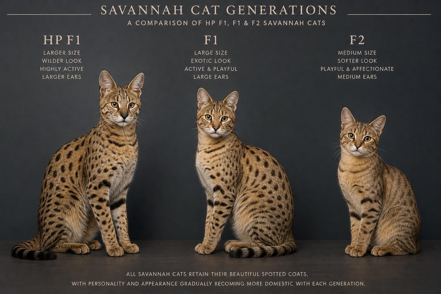 HP F1 vs F1 vs F2 Savannah comparison illustration