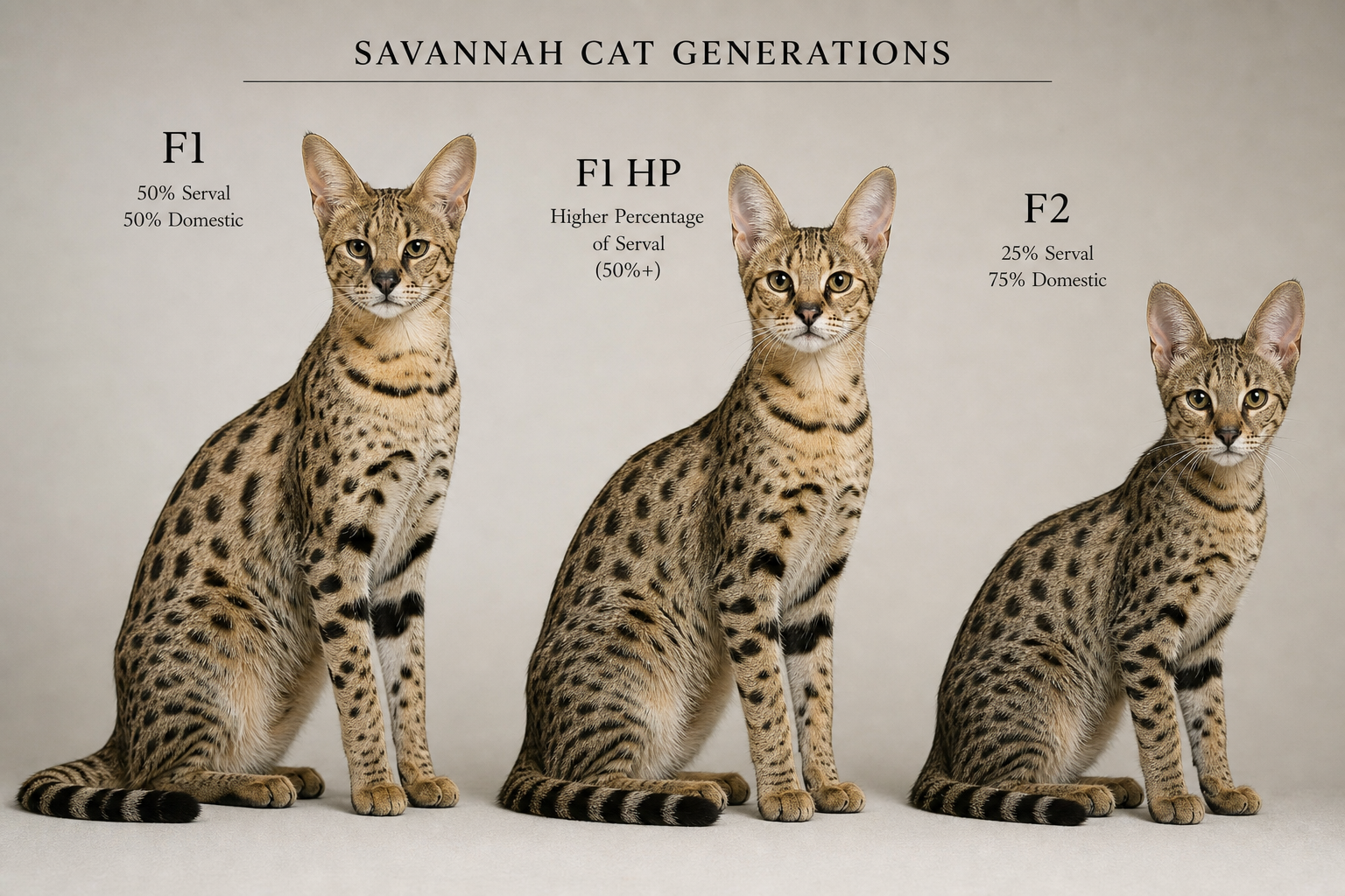 Comparison of Savannah F1, HP F1, and F2 generations